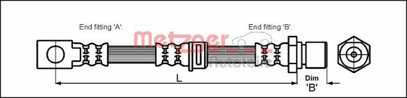 Furtun frana 4111758 METZGER